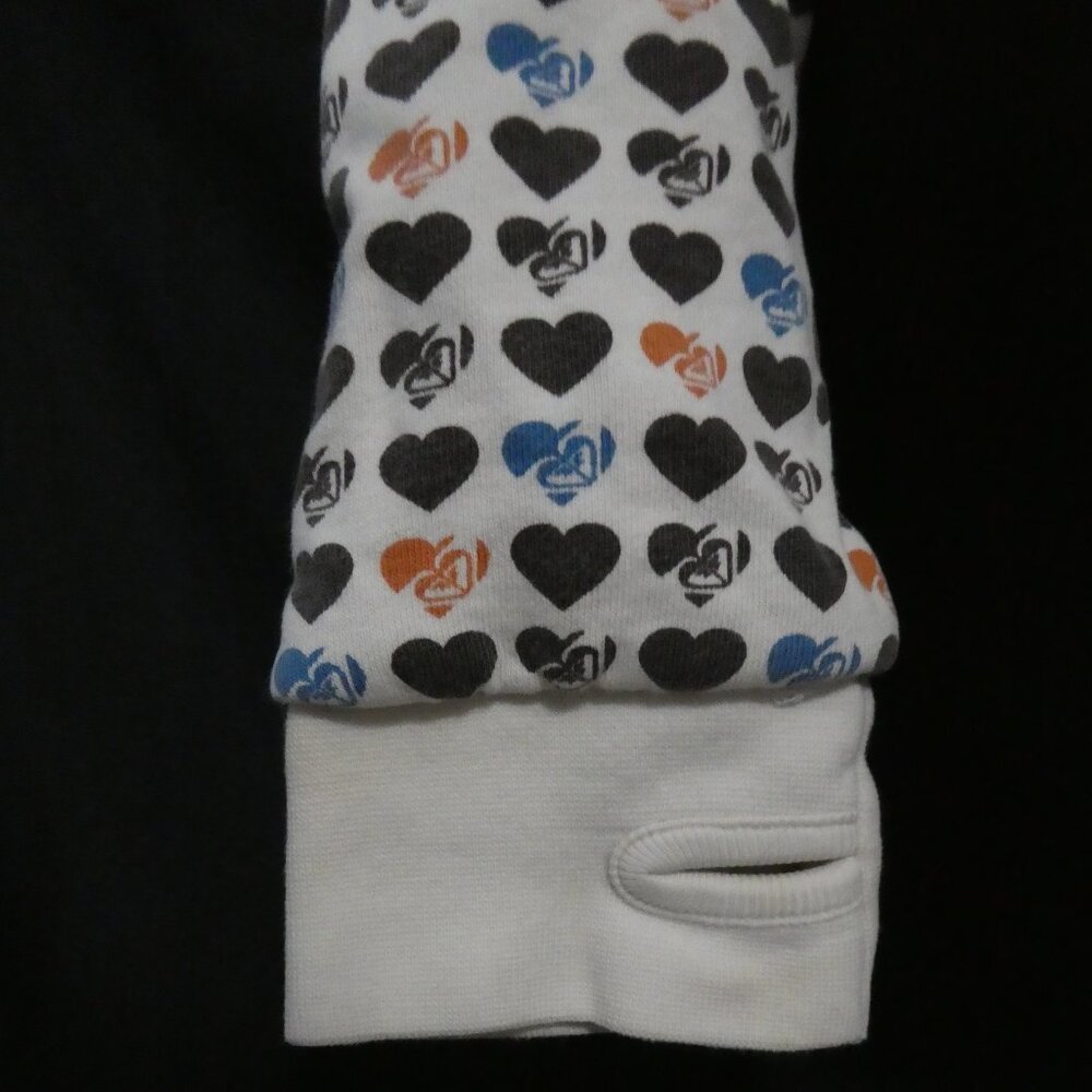 Y2K - Vintage - Roxy | medium | Heart & Logo Patterned  Zip-Up Hoodie - Picture 8 of 16